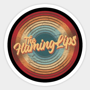 the flaming lips vintage circle Sticker